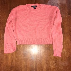 Pink salmon forever 21 cropped sweater
